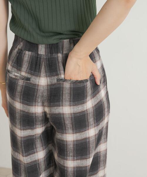 URBAN RESEARCH DOORS（アーバンリサーチドアーズ）の「『一部WEB限定カラー』オンブレーチェックパンツ（その他パンツ・レディース・グリーン系その他/ベージュ系その他/ブラック系その他・SMALL/MEDIUM）」の21枚目の写真