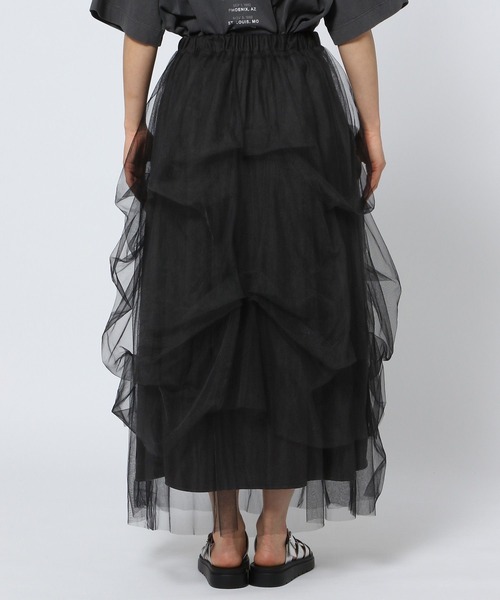 LOWRYS FARM（ローリーズファーム）の「タックチュールスカート  128229（スカート・レディース・ブラック/チャコールグレー/ブラウン・FREE）」の20枚目の写真
