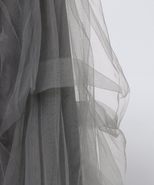 LOWRYS FARM（ローリーズファーム）の「タックチュールスカート  128229（スカート・レディース・ブラック/チャコールグレー/ブラウン・FREE）」の14枚目の写真