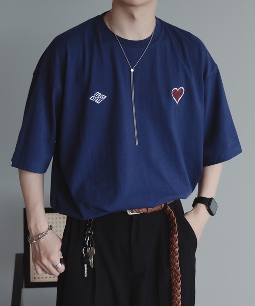 epnok(エプノック)の「W刺繍ロゴTee(Tシャツ/カットソー・メンズ・グレー/オフホワイト/ネイビー・LARGE/MEDIUM/SMALL)」の3枚目の写真