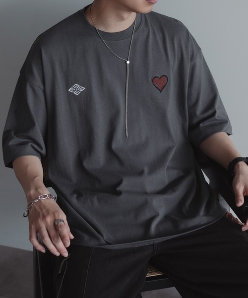 epnok(エプノック)の「W刺繍ロゴTee(Tシャツ/カットソー・メンズ・グレー/オフホワイト/ネイビー・LARGE/MEDIUM/SMALL)」の2枚目の写真