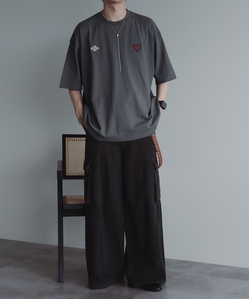 epnok(エプノック)の「W刺繍ロゴTee(Tシャツ/カットソー・メンズ・グレー/オフホワイト/ネイビー・LARGE/MEDIUM/SMALL)」の8枚目の写真