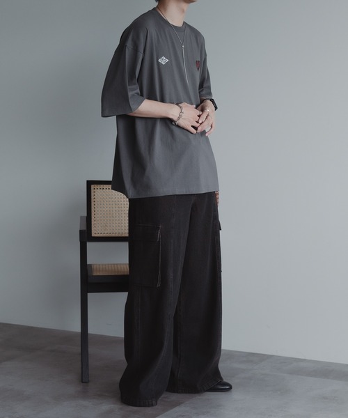 epnok(エプノック)の「W刺繍ロゴTee(Tシャツ/カットソー・メンズ・グレー/オフホワイト/ネイビー・LARGE/MEDIUM/SMALL)」の13枚目の写真