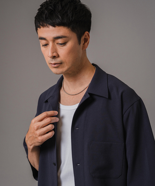 EDIFICE(エディフィス)の「T/E(ティー/イー) フレンチパジャマシャツ(シャツ/ブラウス・メンズ・ブラック/ネイビー・MEDIUM/LARGE)」の15枚目の写真