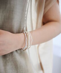 le.coeur blanc | パールミックス4連ブレス(ブレスレット)