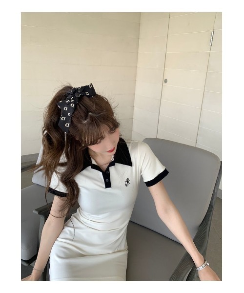 Voyage titty&Co.PETIT(ボヤージュティティアンドコープチ)の「カジュアルポロワンピース(ワンピース・レディース・ホワイト/グレー・SMALL/MEDIUM)」の19枚目の写真