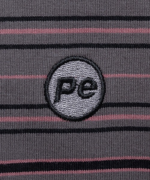 Perushu(ペルーシュ)の「ワンポイント刺繍ボーダーTシャツ(Tシャツ/カットソー・メンズ・イエロー/オレンジ/オフホワイト/チャコールグレー・SMALL/MEDIUM/LARGE)」の19枚目の写真