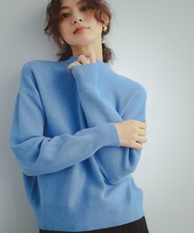 アンゴラ混 ストレッチ ニット プルオーバー