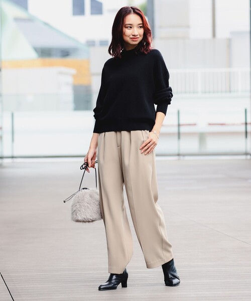 【新品】ANAYI　アンゴラ混プルオーバー B:MING by BEAMS（ビーミングバイビームス）の「アンゴラ混 ストレッチ