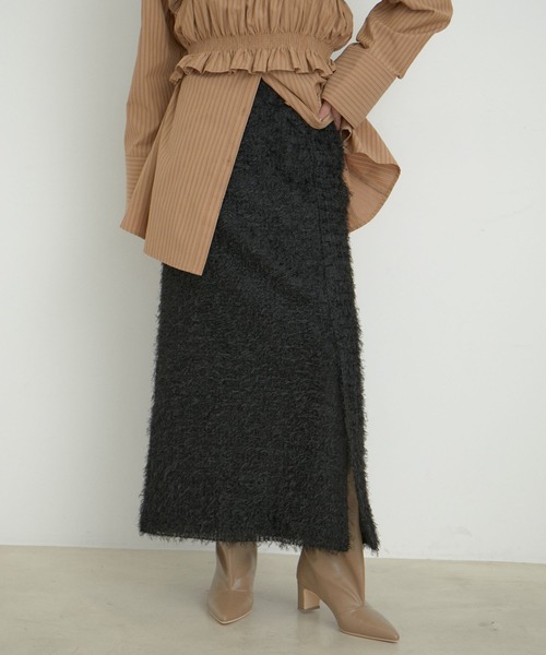 VIS（ビス）の「【洗える】フェザーチュールスカート（スカート・レディース・ブラック/ホワイト・FREE）」の10枚目の写真