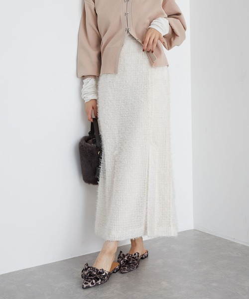 VIS（ビス）の「【洗える】フェザーチュールスカート（スカート・レディース・ブラック/ホワイト・FREE）」の6枚目の写真