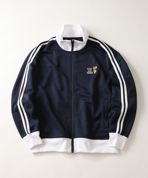 BURBERRY トラックジャケット　良配色 ネイビー　ピンク BEVERLY HILLS POLO CLUB/ビバリーヒルズポロクラブ 別注 ロゴ