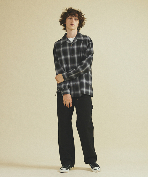 417 EDIFICE(フォーワンセブンエディフィス)の「OMBRE CHECK / オープンカラーシャツ(シャツ/ブラウス・メンズ・ブラック/ブラウン・MEDIUM/LARGE)」の7枚目の写真