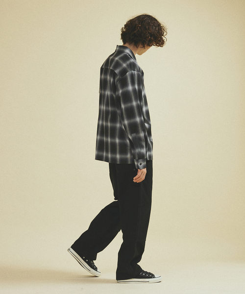 417 EDIFICE(フォーワンセブンエディフィス)の「OMBRE CHECK / オープンカラーシャツ(シャツ/ブラウス・メンズ・ブラック/ブラウン・MEDIUM/LARGE)」の10枚目の写真