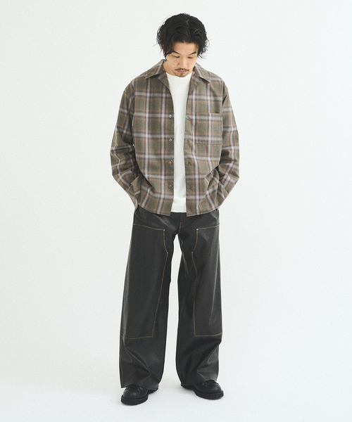 417 EDIFICE(フォーワンセブンエディフィス)の「OMBRE CHECK / オープンカラーシャツ(シャツ/ブラウス・メンズ・ブラック/ブラウン・MEDIUM/LARGE)」の16枚目の写真
