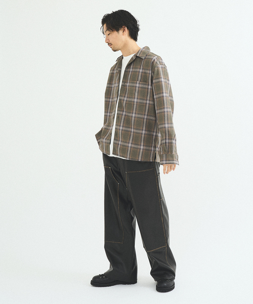 417 EDIFICE(フォーワンセブンエディフィス)の「OMBRE CHECK / オープンカラーシャツ(シャツ/ブラウス・メンズ・ブラック/ブラウン・MEDIUM/LARGE)」の17枚目の写真