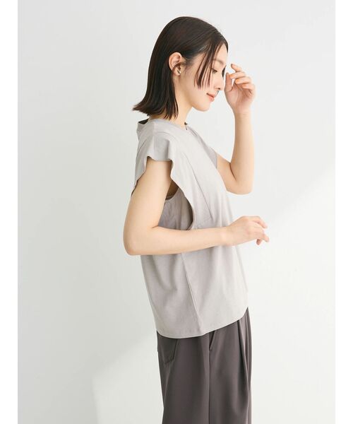 Sugar spoon(シュガースプーン)の「・SUGAR SPOON<COOL>フレンチスリーブTEE(Tシャツ/カットソー・レディース・ライトグレー/ライトピンク/ブラック/ブルー/オフホワイト/チャコールグレー・FREE)」の15枚目の写真