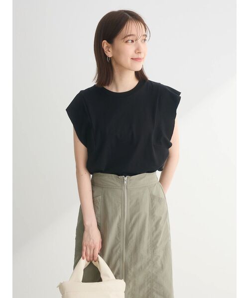 Sugar spoon(シュガースプーン)の「・SUGAR SPOON<COOL>フレンチスリーブTEE(Tシャツ/カットソー・レディース・ライトグレー/ライトピンク/ブラック/ブルー/オフホワイト/チャコールグレー・FREE)」の21枚目の写真