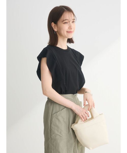 Sugar spoon(シュガースプーン)の「・SUGAR SPOON<COOL>フレンチスリーブTEE(Tシャツ/カットソー・レディース・ライトグレー/ライトピンク/ブラック/ブルー/オフホワイト/チャコールグレー・FREE)」の22枚目の写真