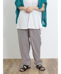 Samansa Mos2 | 【Lサイズ WEB限定】【UVカット】柄アソートテーパードパンツ(その他パンツ)