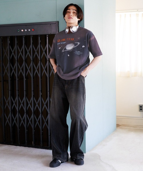 PBLIM（ページボーイリム）の「PBLIM/スペースマーブルＴ（Tシャツ/カットソー・レディース・チャコールグレー/ネイビー・LARGE/MEDIUM）」の8枚目の写真