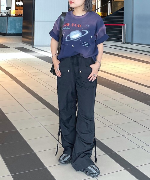 PBLIM（ページボーイリム）の「PBLIM/スペースマーブルＴ（Tシャツ/カットソー・レディース・チャコールグレー/ネイビー・LARGE/MEDIUM）」の5枚目の写真