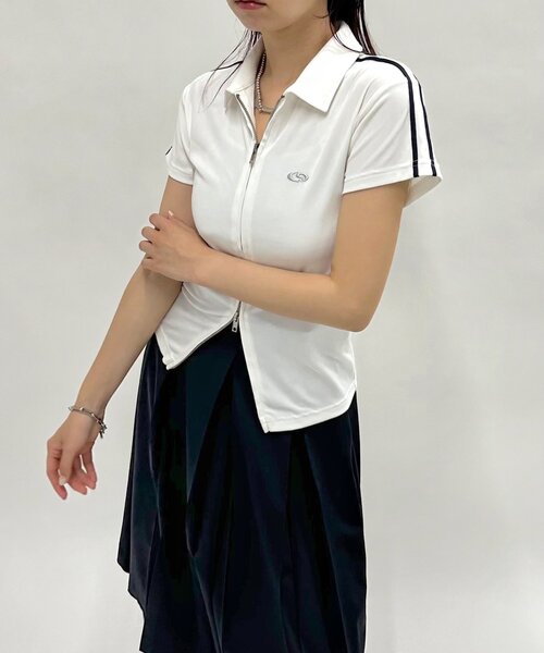 WHO'S WHO gallery（フーズフーギャラリー）の「【SLOPPY/スロッピー】フューチャーロゴライントップス（Tシャツ/カットソー・レディース・ブラック/オフホワイト/レッド/ネイビー・FREE）」の2枚目の写真