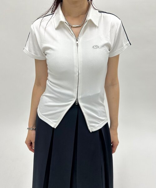 WHO'S WHO gallery（フーズフーギャラリー）の「【SLOPPY/スロッピー】フューチャーロゴライントップス（Tシャツ/カットソー・レディース・ブラック/オフホワイト/レッド/ネイビー・FREE）」の14枚目の写真