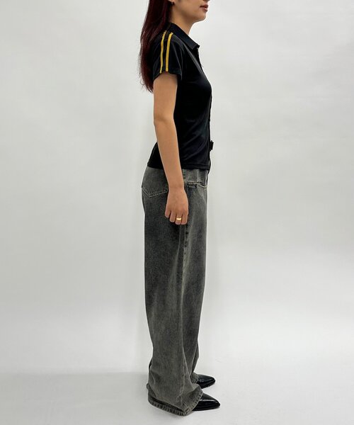 WHO'S WHO gallery（フーズフーギャラリー）の「【SLOPPY/スロッピー】フューチャーロゴライントップス（Tシャツ/カットソー・レディース・ブラック/オフホワイト/レッド/ネイビー・FREE）」の5枚目の写真