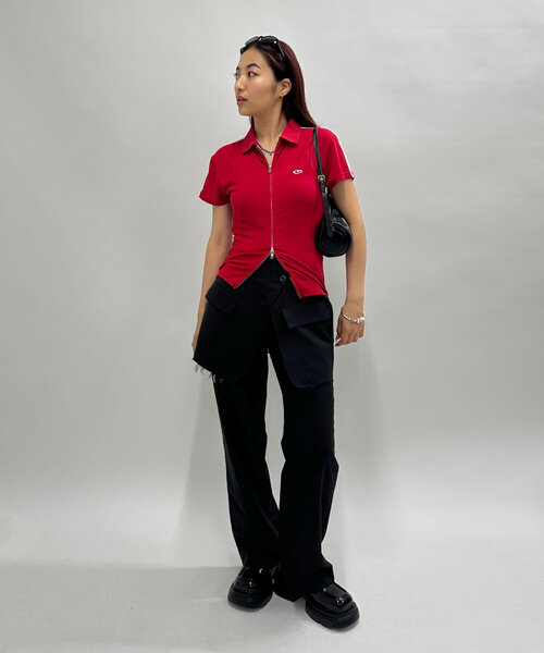 WHO'S WHO gallery（フーズフーギャラリー）の「【SLOPPY/スロッピー】フューチャーロゴライントップス（Tシャツ/カットソー・レディース・ブラック/オフホワイト/レッド/ネイビー・FREE）」の18枚目の写真