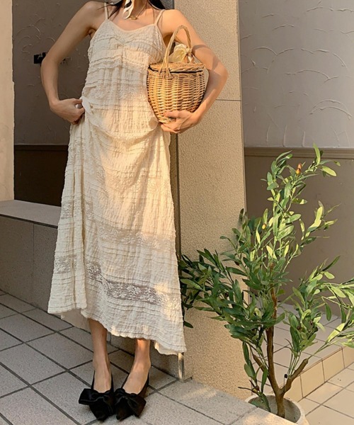 MAISON DE THERESE(メゾン ド テレーズ)の「総柄レースキャミワンピース(ワンピース・レディース・ベージュ・FREE)」の13枚目の写真