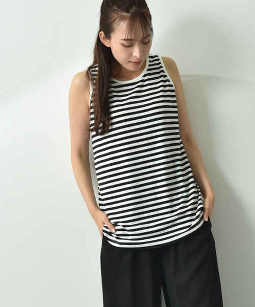 INTERPLANET（インタープラネット）の「フライスタンク（タンクトップ・レディース・ブラック系その他/オフホワイト/ブラック・FREE）」の3枚目の写真