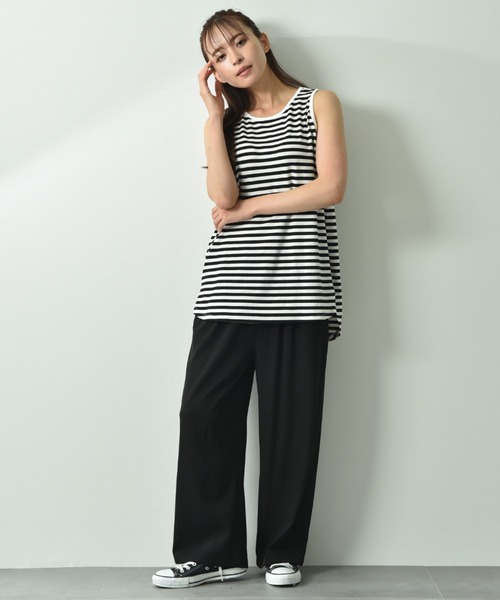 INTERPLANET（インタープラネット）の「フライスタンク（タンクトップ・レディース・ブラック系その他/オフホワイト/ブラック・FREE）」の4枚目の写真