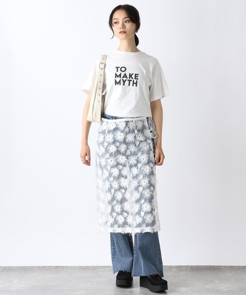 JEANASIS（ジーナシス）の「ASSORTロゴプリントTEE/142459（Tシャツ/カットソー・レディース・イエロー系その他/ブラック系その他/ホワイト系その他・FREE）」の4枚目の写真