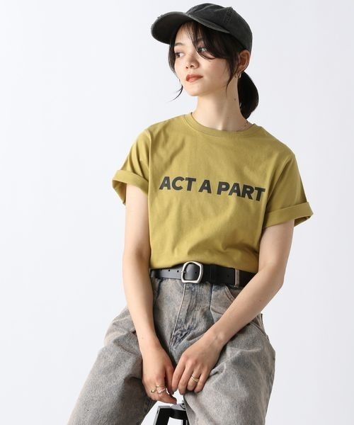 JEANASIS（ジーナシス）の「ASSORTロゴプリントTEE/142459（Tシャツ/カットソー・レディース・イエロー系その他/ブラック系その他/ホワイト系その他・FREE）」の9枚目の写真