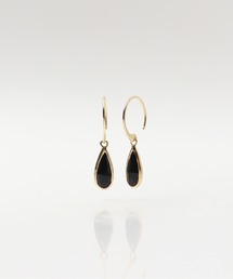 anq. | 「anq.」SV925・スモーキークォーツ/グリーンオニキス/オニキス/ブルーカルセドニー　ドロップピアス(ピアス（両耳用）)