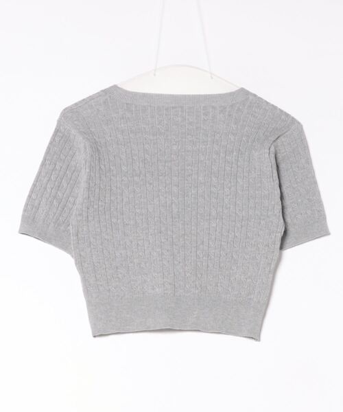 GORGE（ゴージ）の「ケーブルニット刺しゅうプルオーバー（Tシャツ/カットソー・レディース・ピンク/オフホワイト/ネイビー/グレー・F）」の12枚目の写真