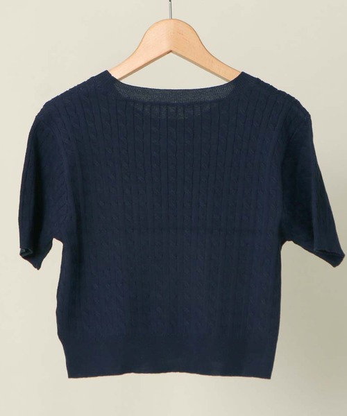 GORGE（ゴージ）の「ケーブルニット刺しゅうプルオーバー（Tシャツ/カットソー・レディース・ピンク/オフホワイト/ネイビー/グレー・F）」の10枚目の写真