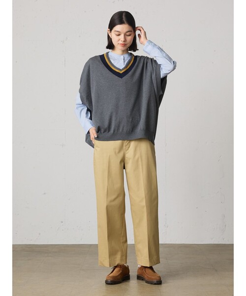 MidiUmi(ミディウミ)の「MidiUmi チノパンツ(その他パンツ・レディース・アイボリー/ネイビー/ベージュ・2/1)」の6枚目の写真
