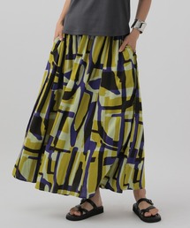 Elura | 幾何プリントフレアスカート/140469(スカート)