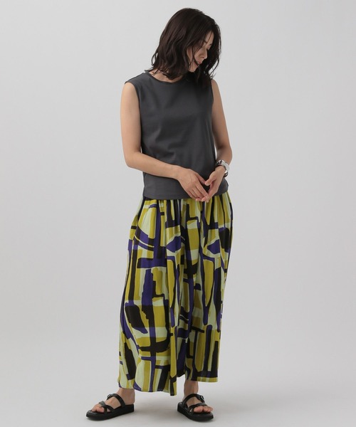 Elura（エルーラ）の「幾何プリントフレアスカート/140469（スカート・レディース・イエロー/オレンジ・FREE）」の5枚目の写真