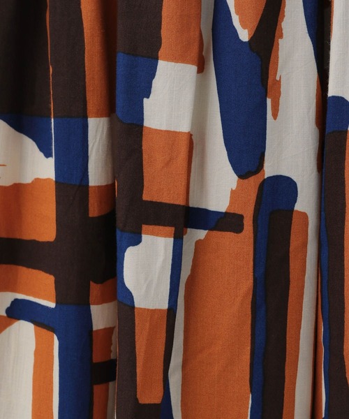 Elura（エルーラ）の「幾何プリントフレアスカート/140469（スカート・レディース・イエロー/オレンジ・FREE）」の15枚目の写真