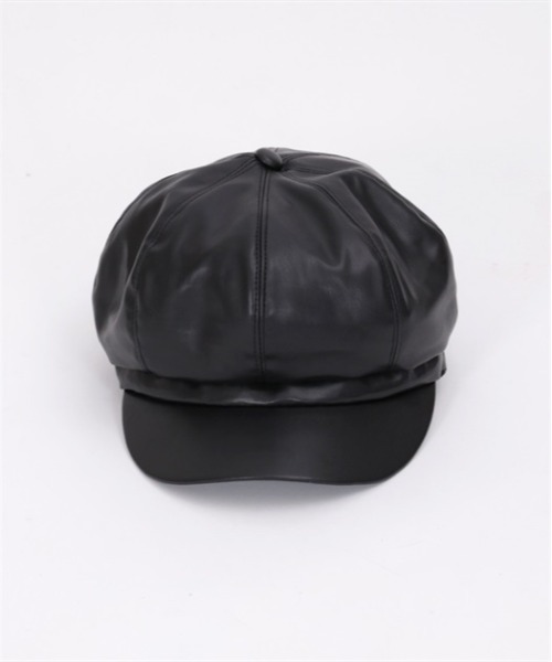 axes femme（アクシーズファム）の「プレート付き合皮キャスケット（キャスケット・レディース・キナリ/ブラック・FREE）」の6枚目の写真