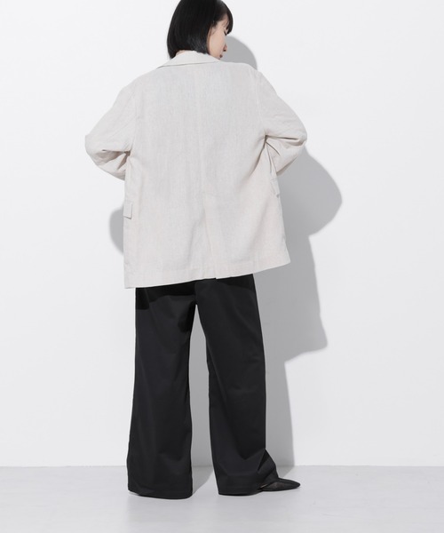 Apo(s)ture(アポスチャー)の「ARIA-004/サテンストレッチドロストワイドパンツ(その他パンツ・レディース・ベージュ/モカ/ネイビー/ブラック・XS/S/M/L/XL)」の19枚目の写真