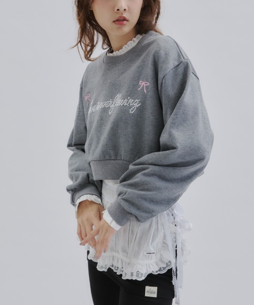 パールショートスウェット（スウェット）｜Lallana（ララーナ）の