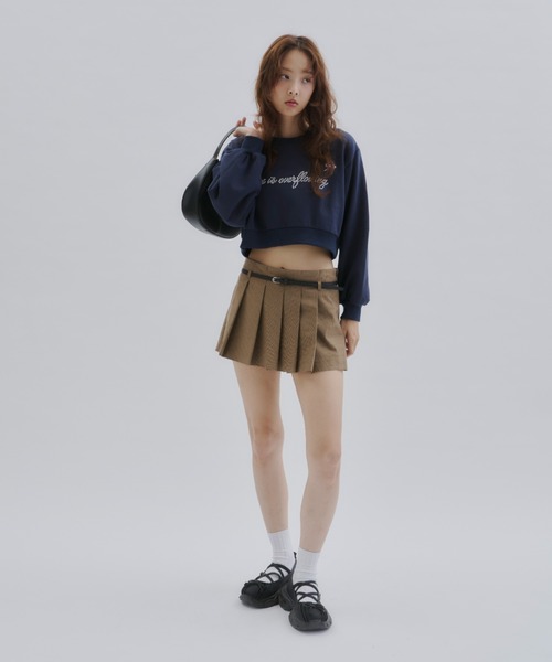 パールショートスウェット（スウェット）｜Lallana（ララーナ）の