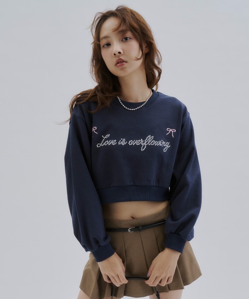 パールショートスウェット（スウェット）｜Lallana（ララーナ）の