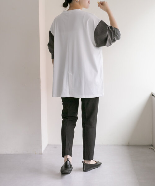 【ear PAPILLONNER】カラータックトップス【SUM1 STYLE】 ear PAPILLONNER(イアパピヨネ)の「《シワになりにくい