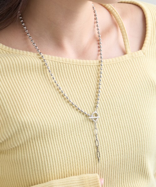 CIAOPANIC TYPY（チャオパニックティピー）の「lilボールチェーンマンテルYネックレス（ネックレス・レディース・ゴールド/シルバー・ONE SIZE）」の2枚目の写真
