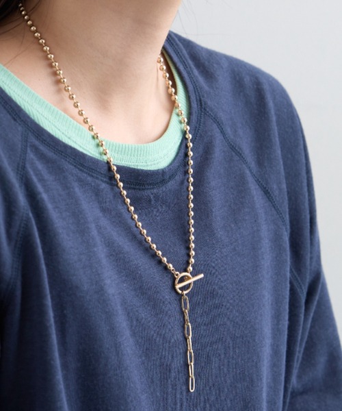 CIAOPANIC TYPY（チャオパニックティピー）の「lilボールチェーンマンテルYネックレス（ネックレス・レディース・ゴールド/シルバー・ONE SIZE）」の5枚目の写真